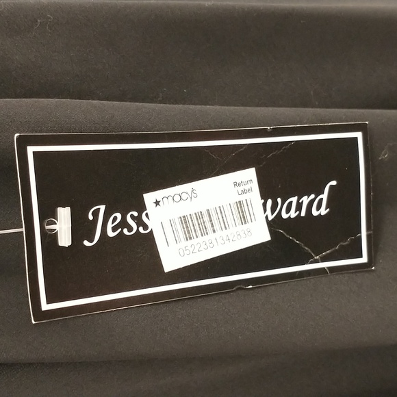 Black Party Dress Vintage Jessica Howard NWT Fit and Flare Sexy Neckline Flirty - Picture 6 of 10